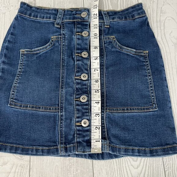 Adriano Goldschmied Colette Button Front Denim Skirt - Picture 5 of 7